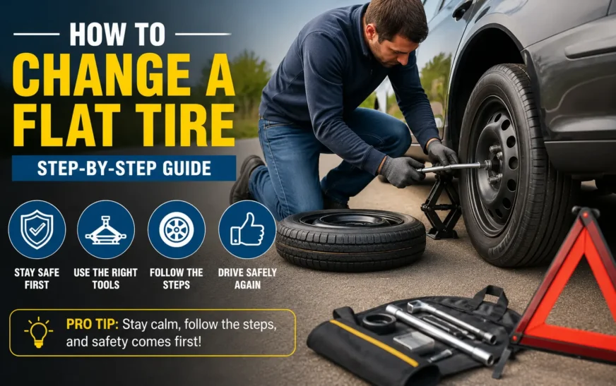 how to change a flat tire