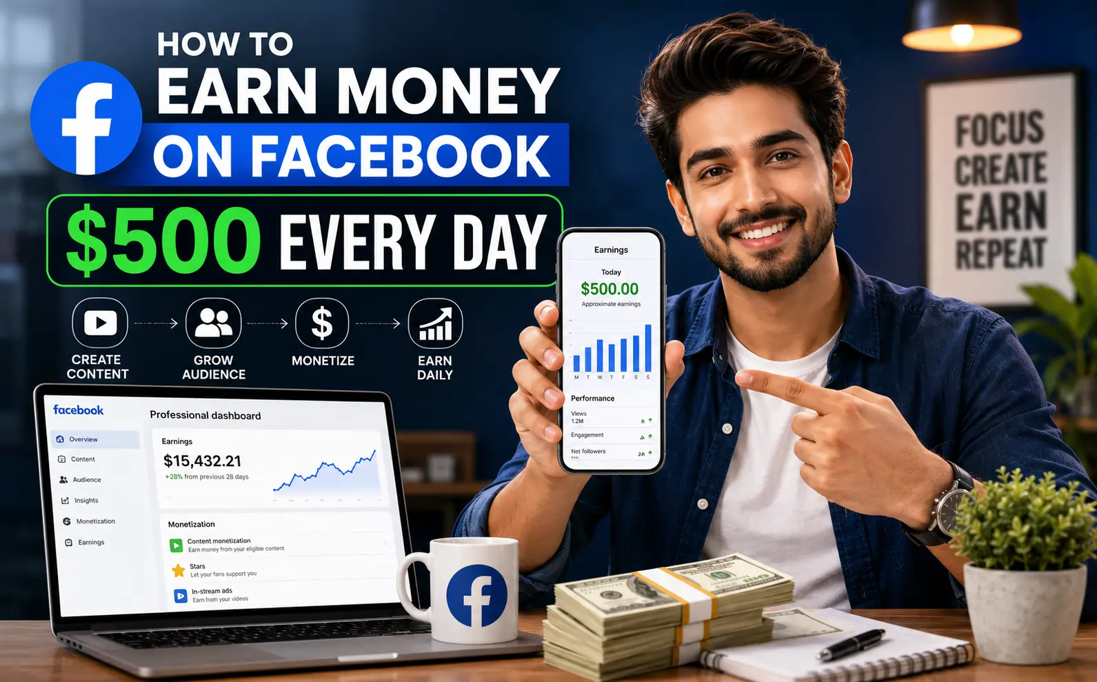 how to earn money on facebook $500 every day