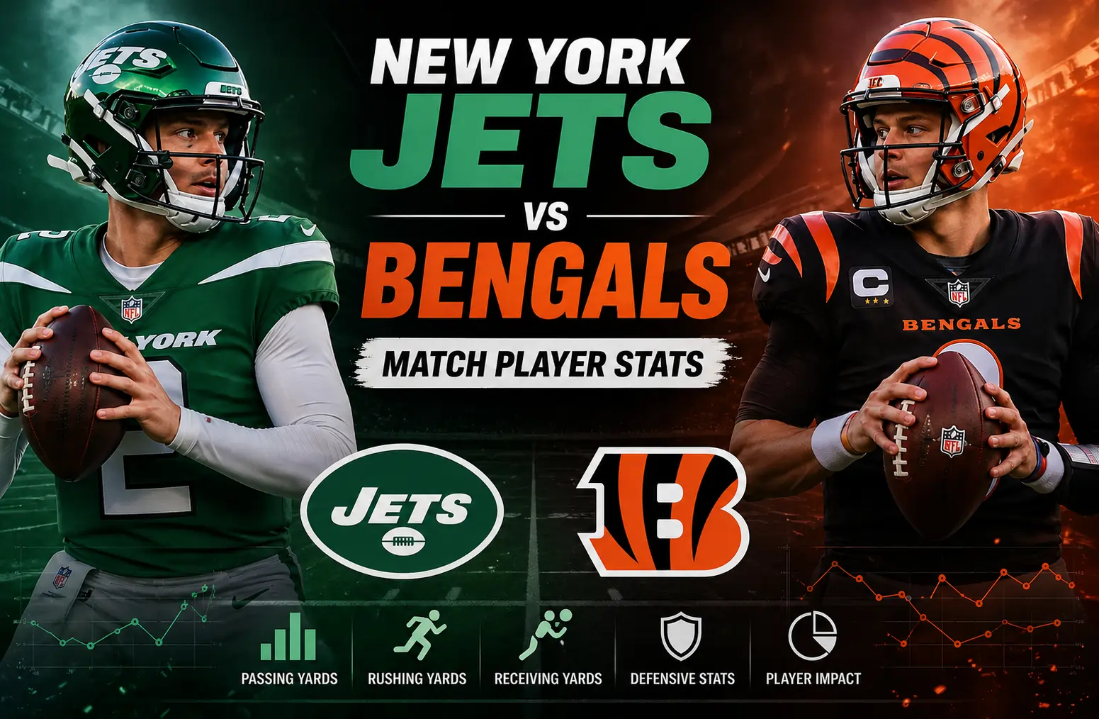 New York Jets vs Bengals Match Player Stats