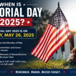 when is memorial day 2025