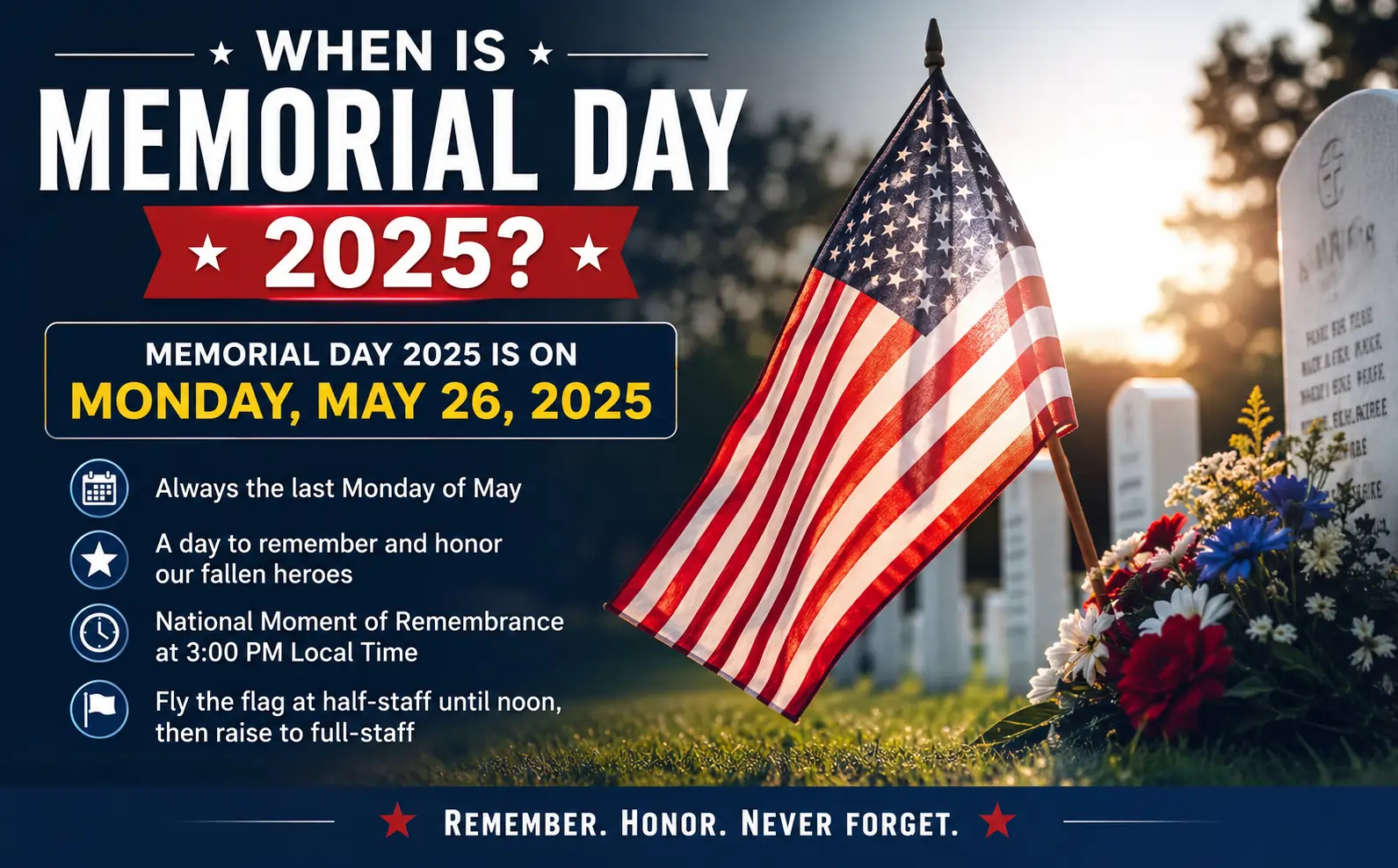 when is memorial day 2025