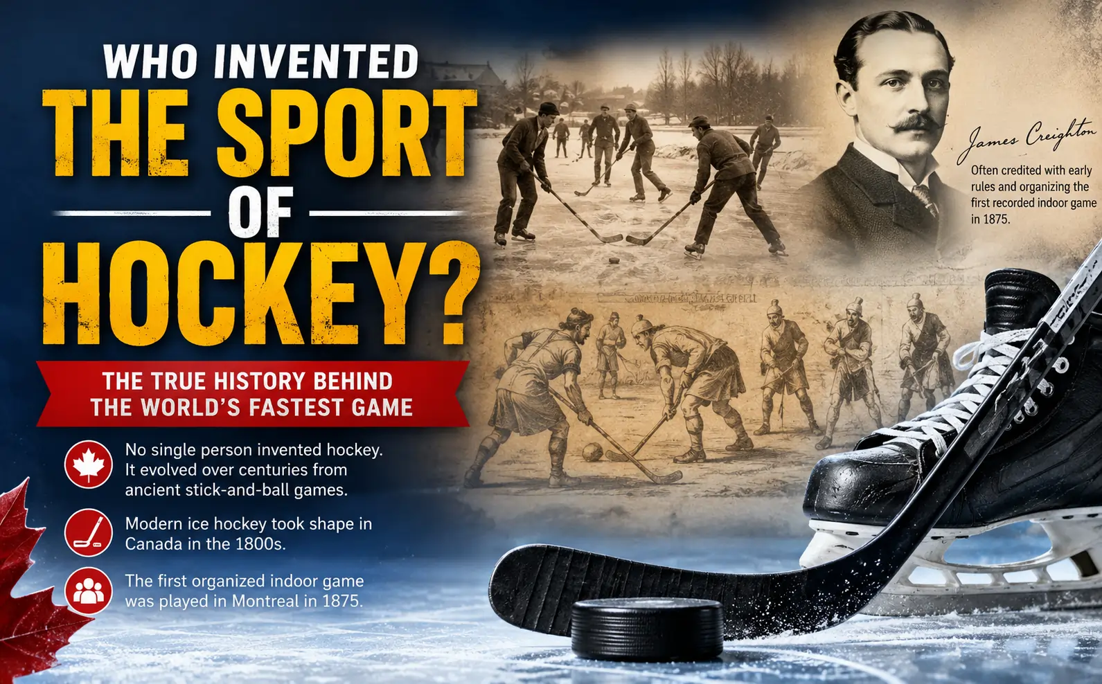 who invented the sport of hockey​